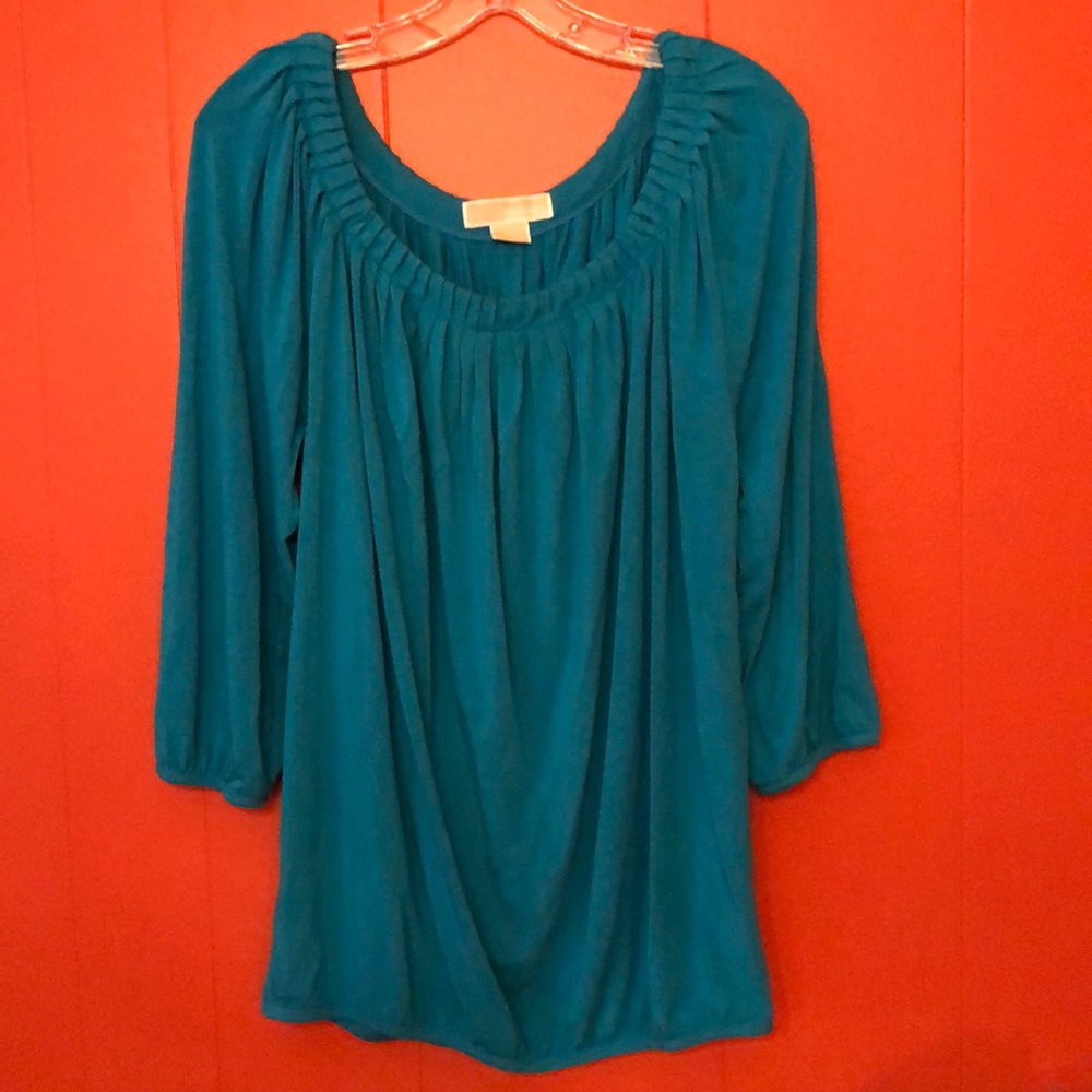Michael Kors 3/4 sleeve Turquoise Top